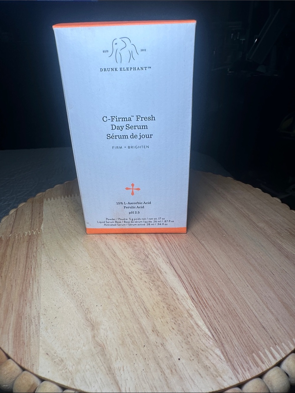 Drunk Elephant C-Firma Fresh Day Serum - White with Orange Trim